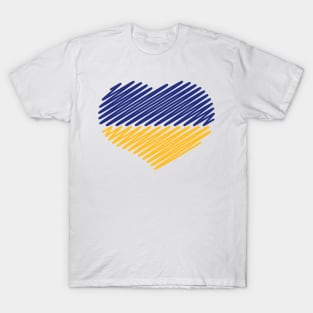 Ukraine Heart (Flag / Blue - Yellow) T-Shirt